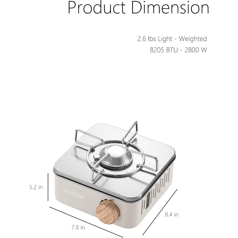 2800W Camping Mini Gas Stove Portable Cassette Furnace Butane Stove with Carrying Bag Outdoor Gas Burner for Picnic Camp Cooking view 6