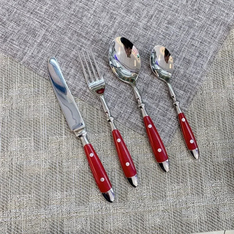 3pcs/5pcs Cutlery Set Stainless Steel Kitchen Utensils Sets Fork Spoons Knife Teaspoons Dinnerware Tableware Sets Wholesale