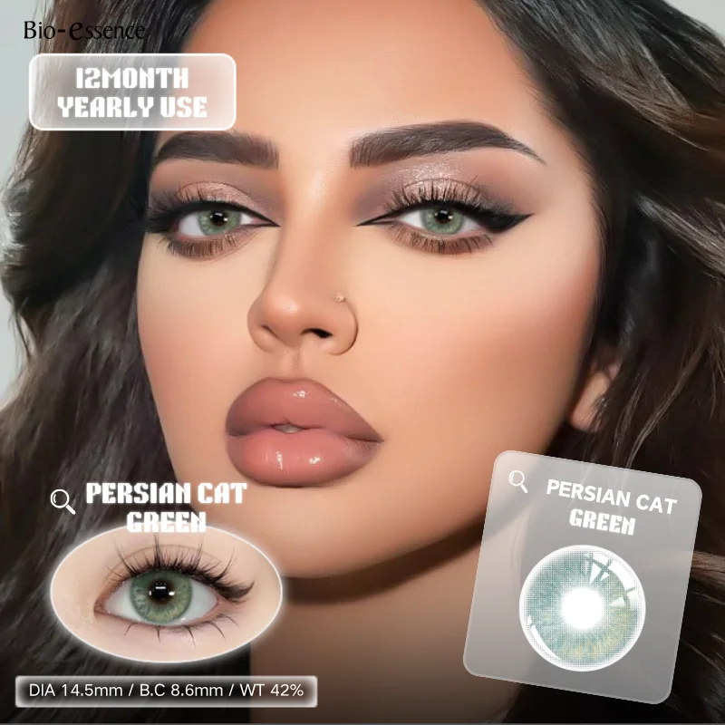 Bio-Essence 1 Paar Kleur Contactlenzen Voor Ogen Natuurlijke Bruine Lenzen Beauty Fashion Red Lense Blue Lenzen Groen Oogcontact