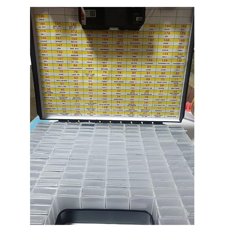 Keyeasy Folding Fold Key Embryo Blade Blank Empty Plastic Case Box with 186 PCS Model Small Box Easy Use Locksmith Tools