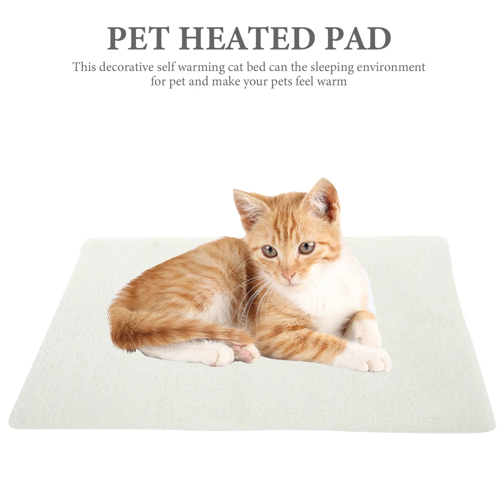 

Winter Self Heating Pet Mat Soft Fleece Indoor Outdoor Cat Dog Bed Detachable Washable Warm Pad Portable for Travel Camping