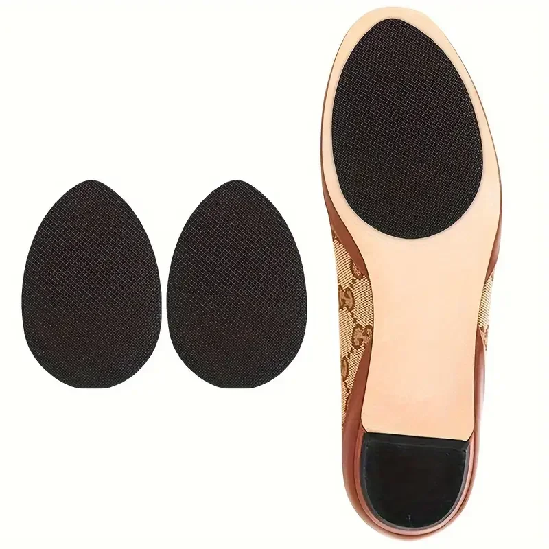 10/2Pcs Women\'s No-adhesive Sticker for High Heel Black Anti-Slip Heel Sole Protector Oxford Frosted Sandal Outsole Shoe Pad