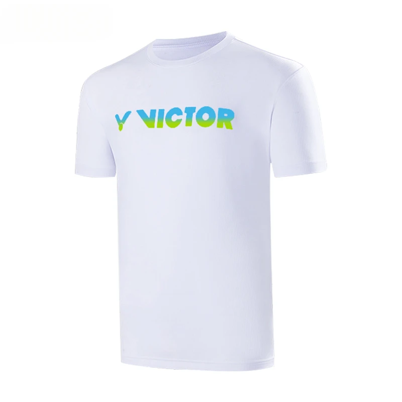 Victor バドミントン服男性と女性の競技トレーニング服夏半袖速乾性スポーツ Tシャツ