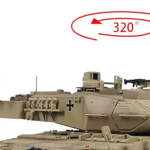 Tongde Panzer 1/16 RC Infrarood Battle Tank Duitse Leopard2A7 Elektrische RTR Militaire Tanks Speelgoed voor Jongens TH23299