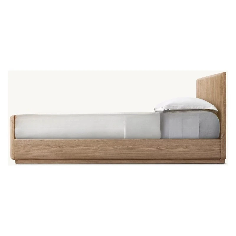 Modern, simple, light luxury, household, solid wood, large bed