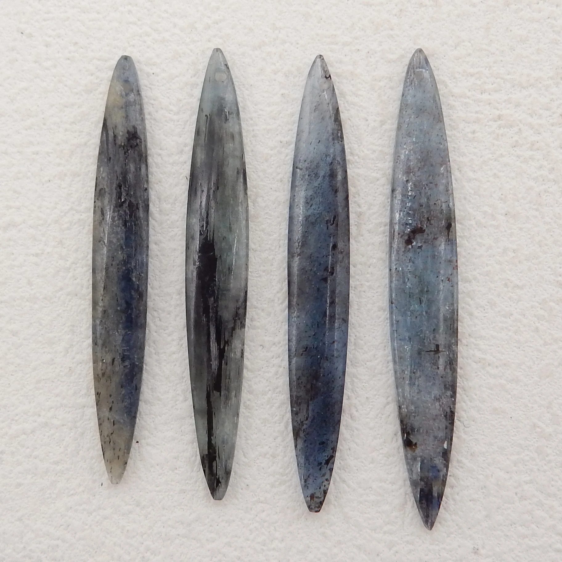 4PCS Natural Blue Kyanite Marquise Beads Lot , Gemstone Beads ,Fashion Jewelry Necklace Accessories
