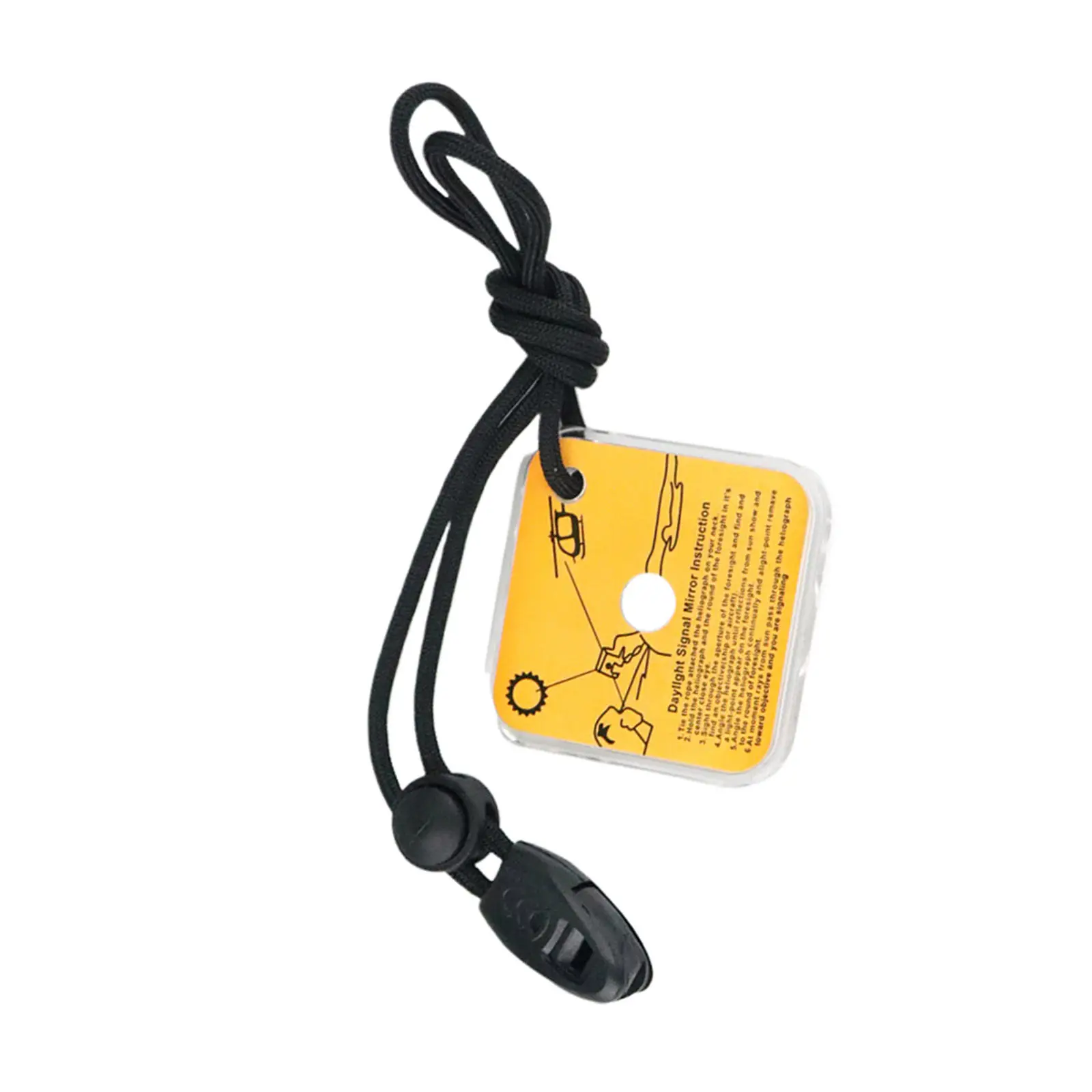 Signal Mirror Outdoor Survival Emergency Reflective Mirror Orange Acrylic Long Range Communication Retroreflector