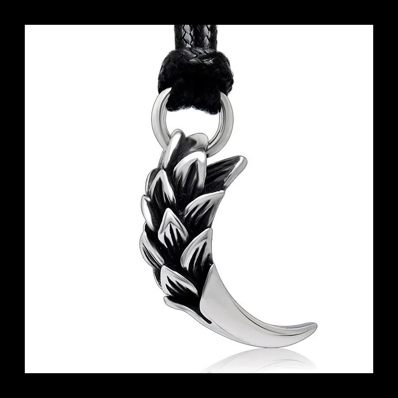 

Властный ретро-чешуя дракона, тигровый зуб, титановое стальное ожерелье, кулон, модные мужские и женские индивидуальные кулоны, ювелирные изделия S