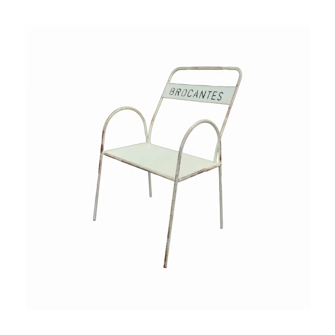 Vintage Mini Metal Chair Plant Stand, Rustic Distressed Iron Display Seat for Flower Pots, Dolls and Garden Decor, Green or Whit