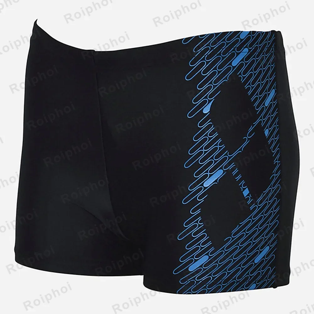 Mens Square Leg Athletic Swim Jammers Durable Training Splice Team Swimsuit Men Swimming Trunks Neon Size Xs-2xl