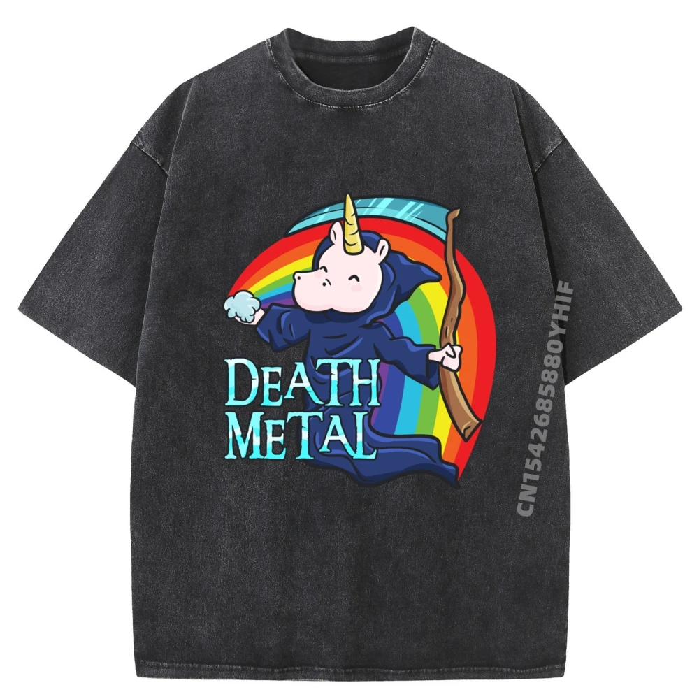

Unicorn Reaper Mens Tops Tees Normal Graphic T-shirts Men Oversized Washed New In Tops And T-Shirts Vintage T Shirt Men Gifts