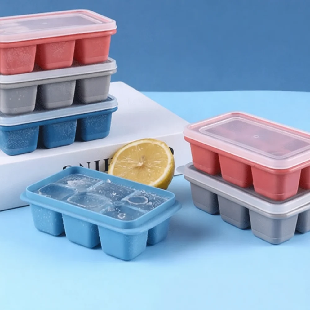 Reliable Silicone Ice Cube Tray With Lid Kitchen Freezer Mold Durable Easy Release Safe For DIY Cold Drinks Making