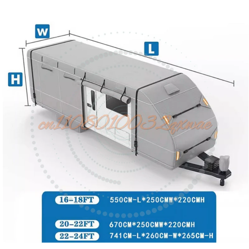 Camping RV Cover Waterproof Touring Car Cover Oxford Cloth Trailer RV Cover Sunroof Convertible Hardtop