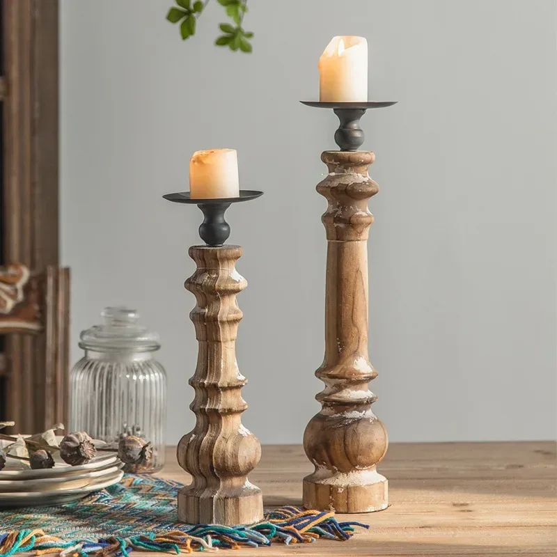American rural retro old candle holder B & B foyer