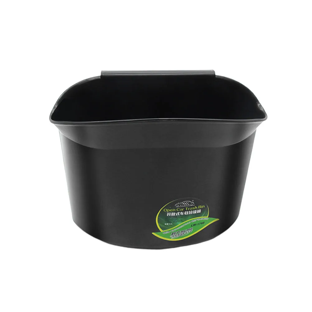 

Portable Garbage Can Trash Bin for Side Door Storage Black Durable Travel Wastebasket Vehicle Home Use Car Accessories