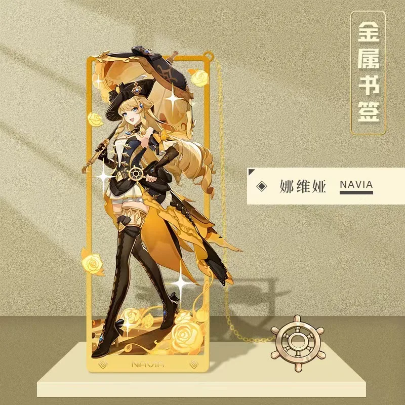 Genshin Impact Mavuika Kinich Mualani Metal Hollow Bookmark 8.5x3.5cm Tassel Bookmark for Book Cosplay Badge Props Fashion – Detail 6