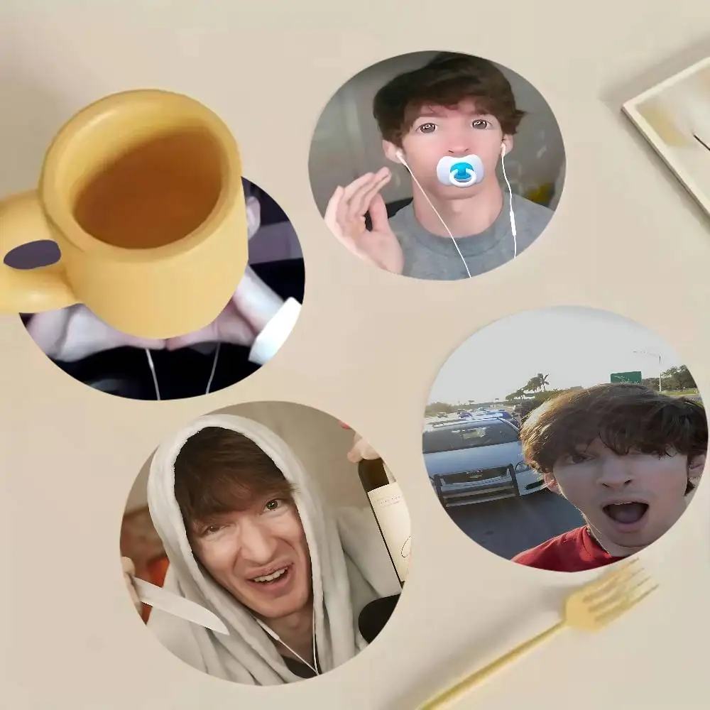 A-Albert Aretz Wooden Cup Mat Cappuccino Vodka Juice Water Coaster for Flower Shop