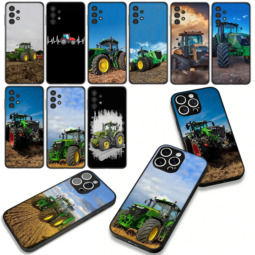 삼성 갤럭시 S25 S23 S22 S24 FE 울트라 S10 플러스 A05 A06 A15 A16 A26 A35 A36 전화 커버 케이스에 대한 농장 차량 트랙터 케이스