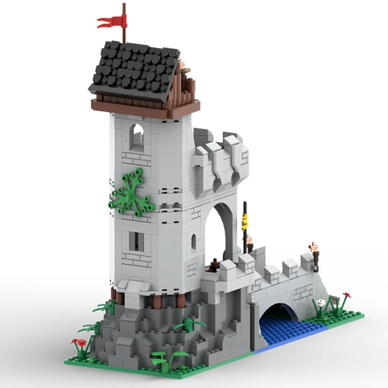 NEUE 668 stücke MOC Europäischen Street View Mittelalterlichen Turm Schloss modell DIY kreative ideen Retro kind Spielzeug Geburtstag Geschenk bausteine