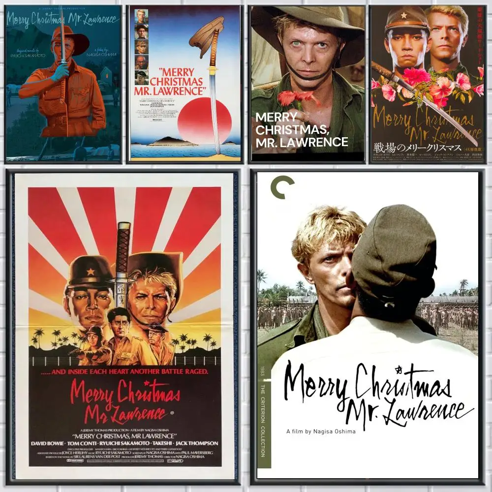 classic movie M-Merry Christmas Mr-R Poster Peel and Stick Wall Art for Cafe Office Bar and Home Decoration