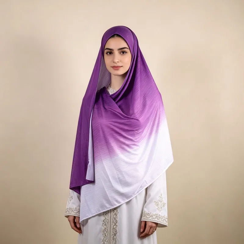 Spring/Summer Collection New Women's Long Hair Scarf Gradient Long Shawl Fashion Trend Sunscreen Scarf Thickened
