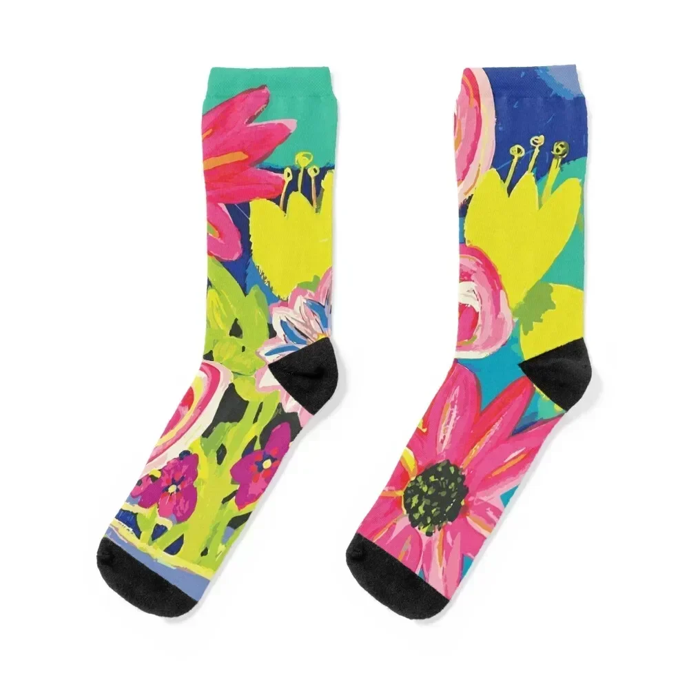 

Summer Flowers Socks anti-slip loose hip hop christmas stocking Socks Man Women's gym Children's hockey Men's Socks Women's