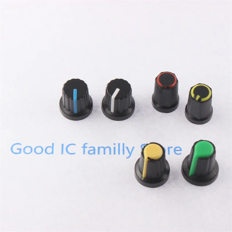 5PCS Half-shaft full-shaft knob cap 270-degree potentiometer knob cap Mixing table volume adjustment O-axis D-axis knob ca