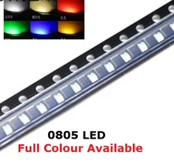 FreeShip 100PCS 0805 SMD LED Bead Purple Red Yellow Green White Blue Orange Warm White Light Emitting Diode High Quality Bright