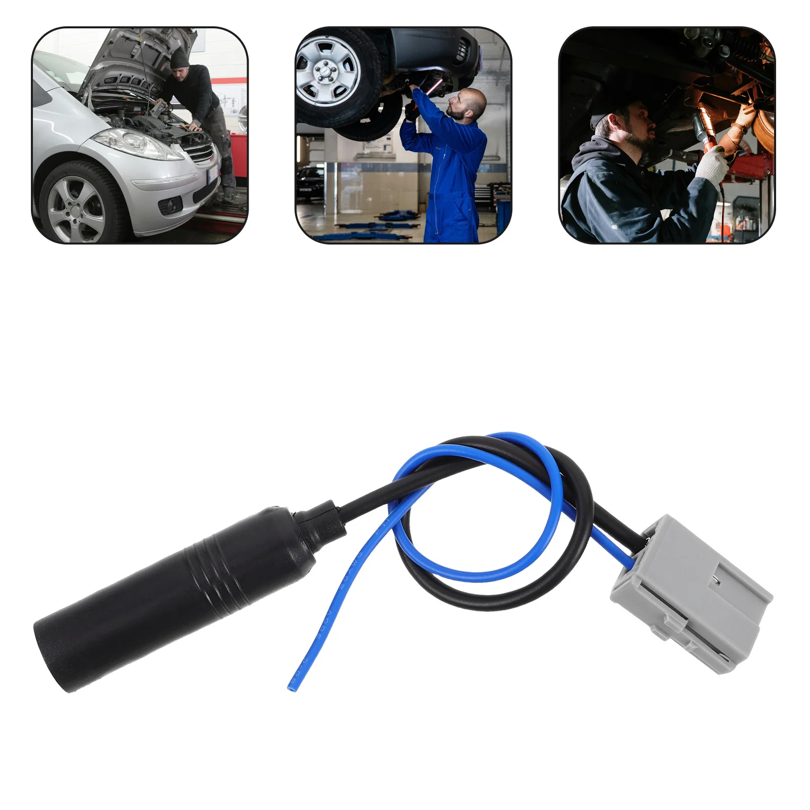 

Car Audio Converter Connector Fm Antenna Adapter For Vehicle Radio Socket Upgrade Durable Plastic Material Easy Installation