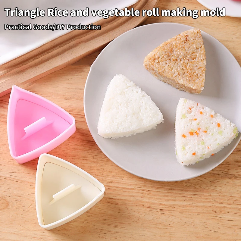 DIY Sushi Mold Onigiri Food Press Triangular Sushi Maker Mold Rice Pressing Tool Home Kitchen Bento Accessories Tools