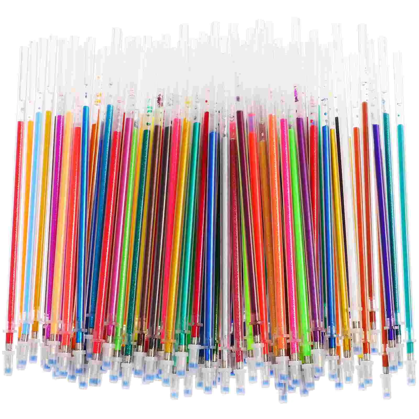 100pcs Colorful Gel Pen Refills 08mm Pen Student Stationery Office Supplies for Doodling Scrapbooking Drawing (Mi