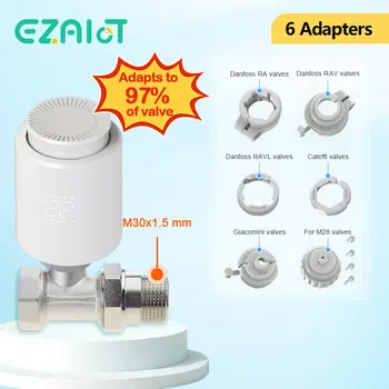 EZAIOT Tuya ZigBee Smart TRV termostatický ventil termostat radiátor pohon regulátor teploty hlas Alexa Google Home Alic 10 nejlepší prodej univerzální nábytkové kování - №1