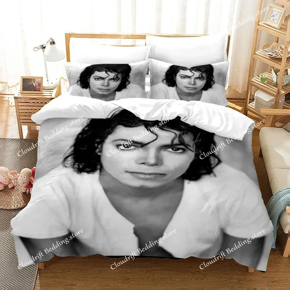 2026 Michael Jackson Single Double Teen Bedroom Duvet Cover Queen King Size Musical Genius Quilt Cover Pillowcase Bedding Set