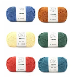 100g/Roll Hand-Knitted 2nd Wool Ball 6-Ply Milk Cotton Thick Thread Ball Wholesale Scarf Crochet DIY Hand-Knitted Material Wool