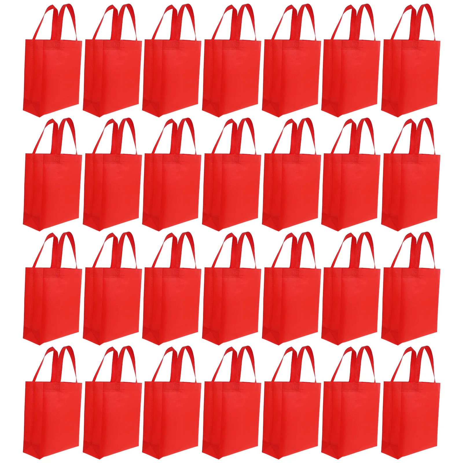 

30pcs Non Woven Tote Bags Yellow 25x30x10cm Lightweight Foldable Reusable Shopping Travel Home Gift Storage Bag