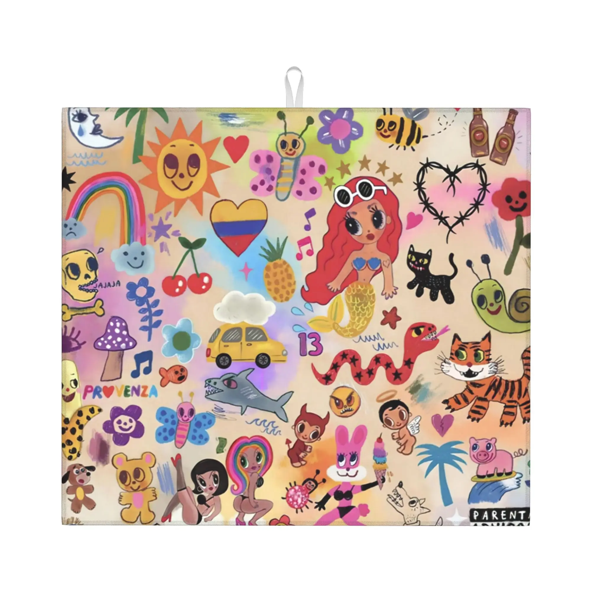 Manana Sera Bonito Colombian Music Singer Karol G Non‑Slip Waterproof Absorbent Barware Tableware Drying Mat For Kitchen