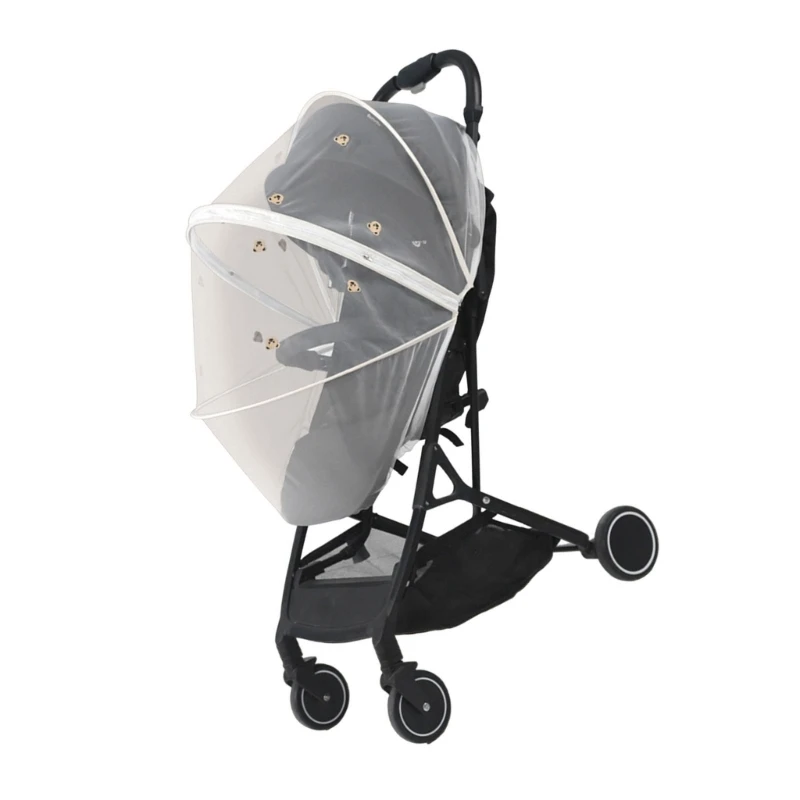 Full Coverage Strollers Covering Net Soft & Breathable Netting Cover Cart Case for Baby Pram Enjoy Peaceful Outings W3JF