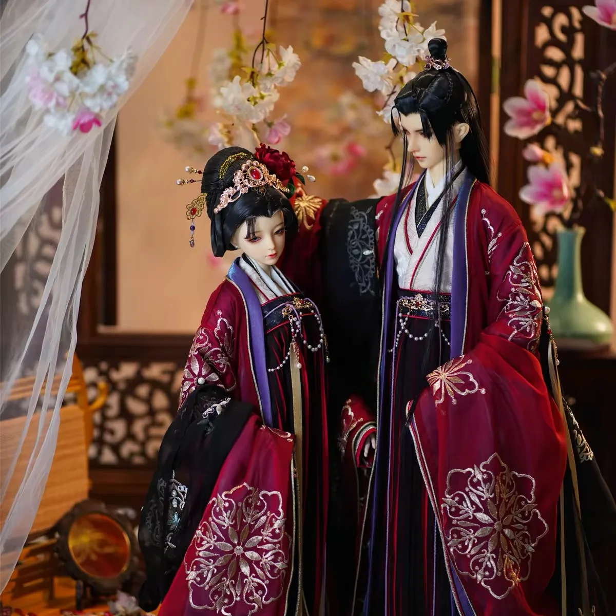 1/3 BJD Hanfu Ancient Costume Robe Warrior Outfit For MSD SD13 POPO68 Longhun73 ID75 Strong Uncle Doll Accessories A1601