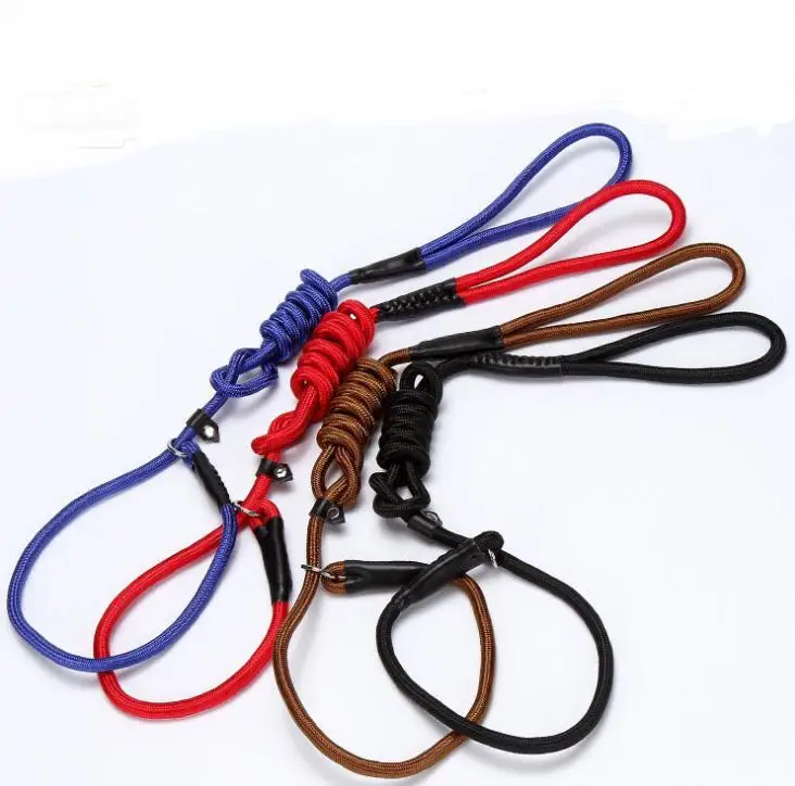 Free Shipping Training Walk Pet Lead Rope 130cm Long Strong Nylon Dog Puppy Leash Red Blue Black Color Wholesale