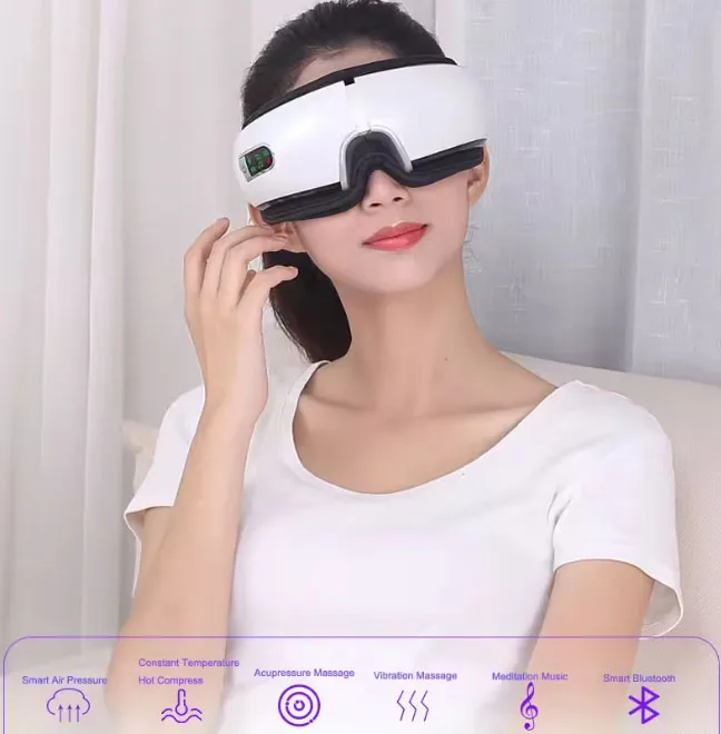 Steam Eye Massager, Hot Compress Bluetooth Eye Mask, Air Pressure Eye Protection Device, Eye Massager