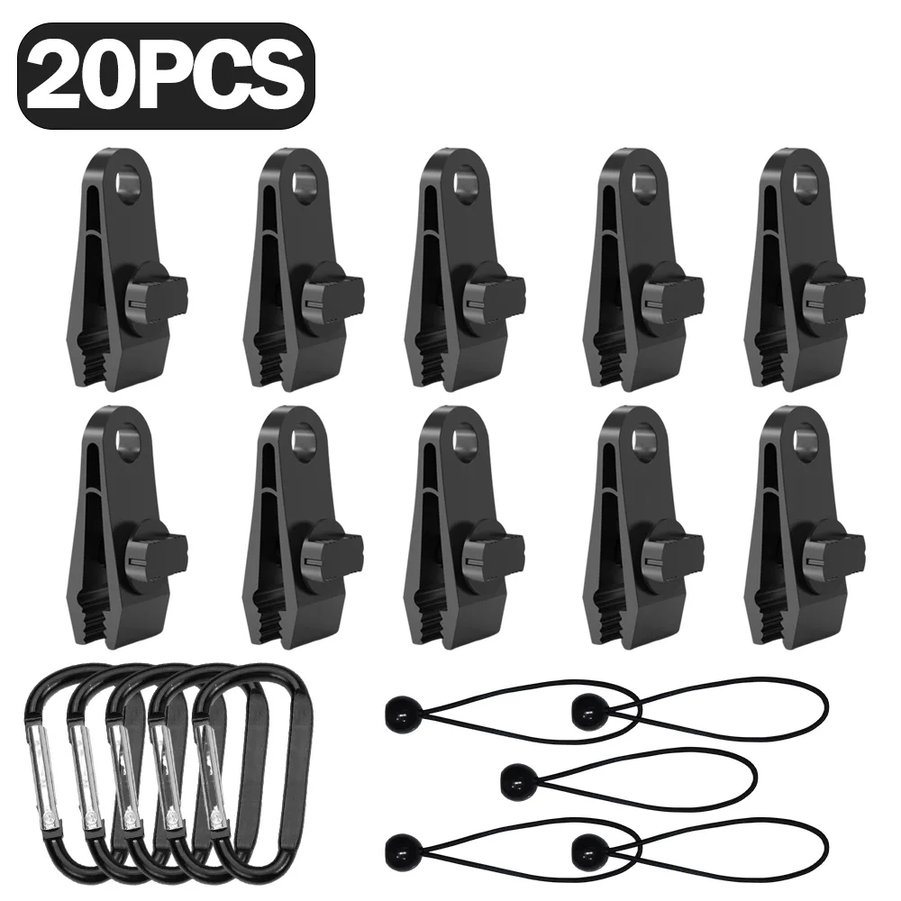 5 oder40 Stück Zelt-Clip, Baldachin-Markisen-Clip, Plane-Seil-Clip, hochfeste Spannungsbefestigung, geeignet für Outdoor-Camping