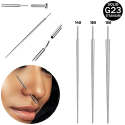 ZS 14/16/18G G23 Titanium Insertion Pin Taper for Threadless Jewelry Nostril Piercing Taper Push in Earrings Body Piercings Tool