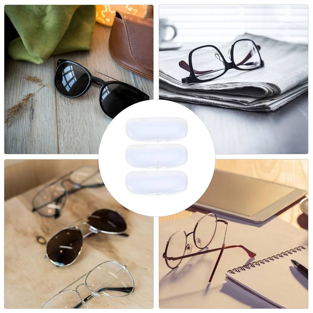 

3 pcs Glasses Storage Box Frosted Plastic Eyeglass Case Portable Lightweight Travel Essential Spectacle Holder Pvc Protector