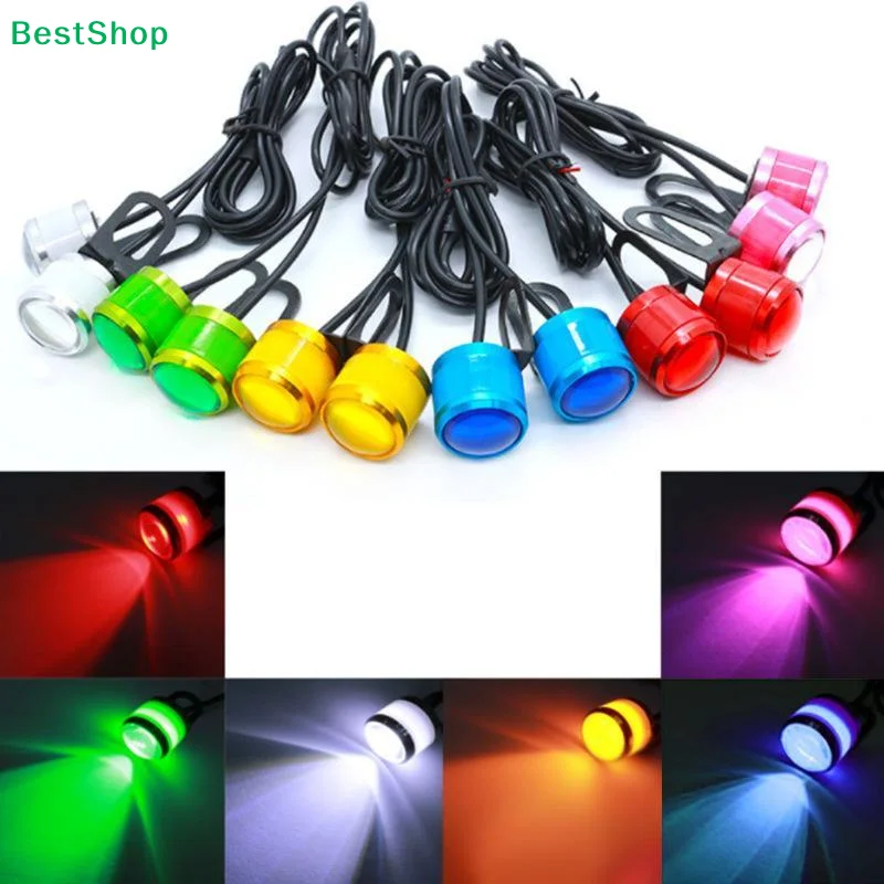 1 Set Eagle Hawk-Eye Light LED Strobe Motorcycle Lights Flashing Signal Lamp Reversing Daytime Running Light 12V White