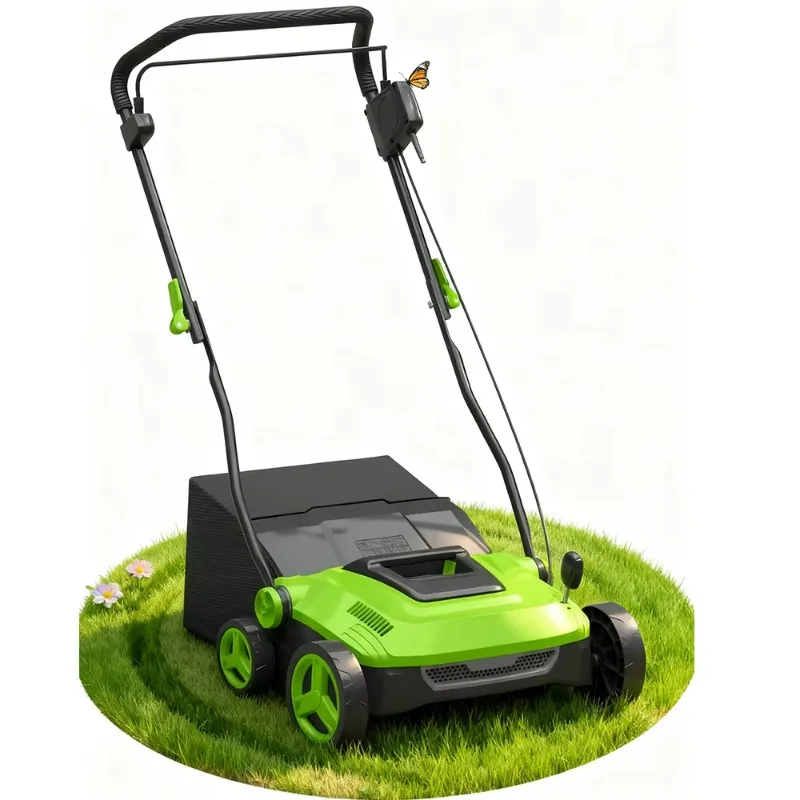 Vertak 1800W 2 in 1 Electric Scarifier Dethatcher 370mm Width Foldable Handle Lawn Aerator for Home Lawns Garden Maintenance