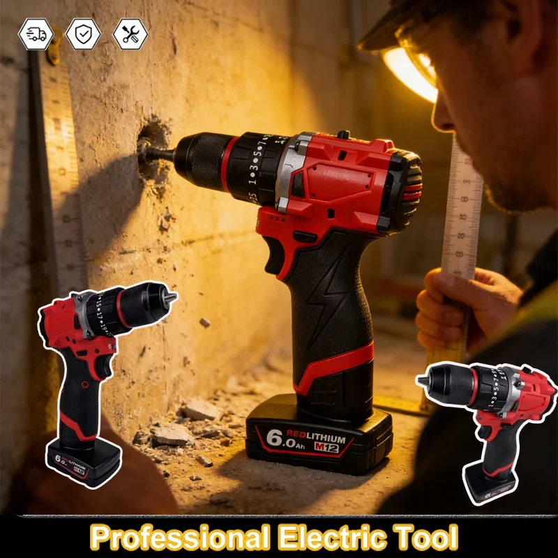 

Бесщеточная аккумуляторная дрель-шуруповерт Milwaukee M12, ударная дрель-шуруповерт, электроинструмент