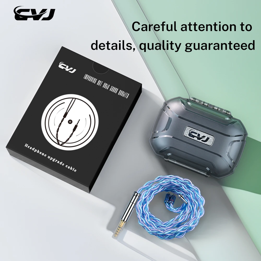 CVJ Candy high-specification HiFi durable silver plated earphone cable 400 cores 1.25 length 3.5/4.4 0.78mm for Bidong Nightelf