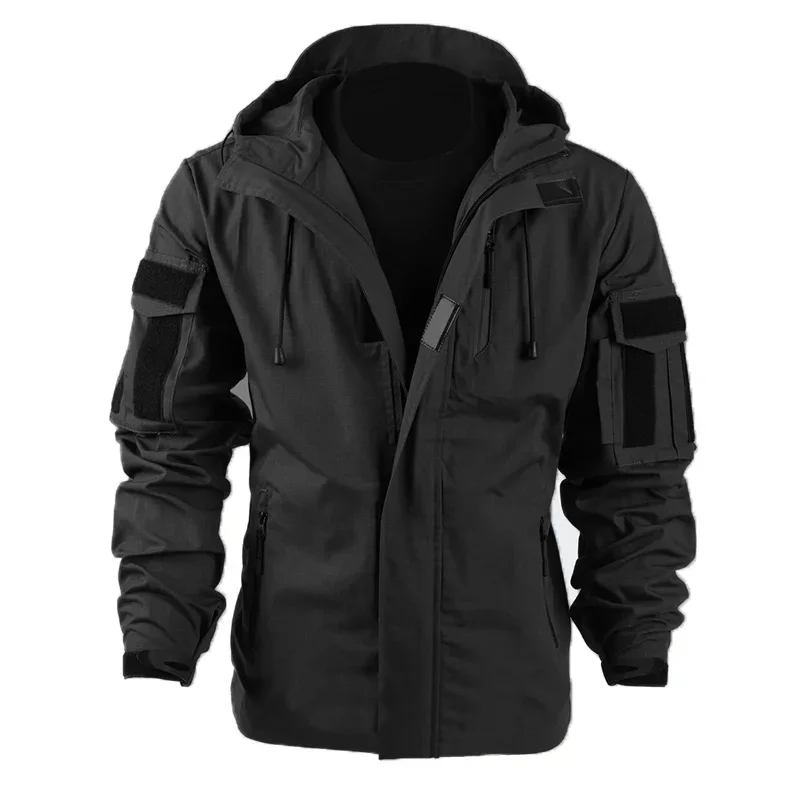 Men's Windbreaker Tactical Waterproof Military Hooded Water Proof Wind Breaker Casual Coat Male Clothing 2024 Autumn Jackets Men