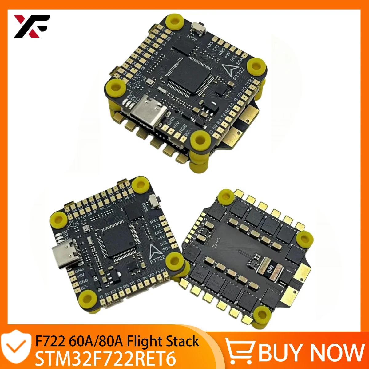 

F722 Stack F7 Flight Control 60A/80A ESC 3-8S Lipo Combo 30,5x30,5 мм STM32F722RET6 для RC FPV Аксессуары для гоночных дронов для фристайла