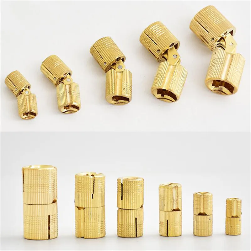 

10Pcs 8-18MM Copper Cylindrical Hinges Hidden Cabinet Concealed Brass Door Hinges Gift Box Furniture Hardware